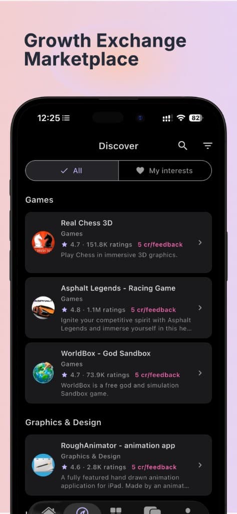 IndieCircle product screen: Traction Intelligence Dashboard — app analytics and feedback status